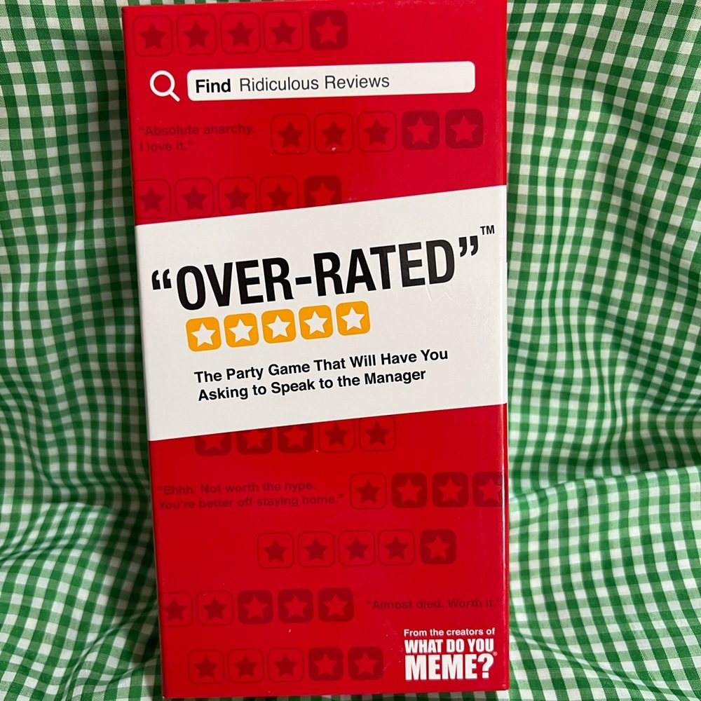 Over-Rated Party Game
